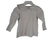 Vorschaubild 1 von Mädchen Langarmshirt Spitzenkragen Weiß Gr. 89/98