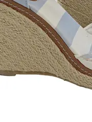 Vorschaubild 4 von Damen Keilabsatz Sandalen Gr. 39 Maritim Blau Weiß Gestreift