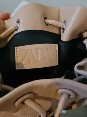Vorschaubild 2 von Beuteltasche Damen Beige Raffungen Polyurethan Alltag M