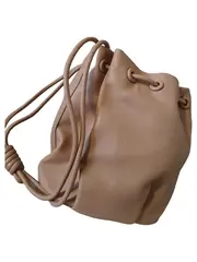 Vorschaubild 5 von Beuteltasche Damen Beige Raffungen Polyurethan Alltag M