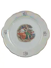 Vorschaubild 1 von Sammelteller Porzellan Romantisches Motiv Perlmutt DDR 28cm