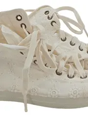 Vorschaubild 2 von Damen Sneaker high Gr. 40 Weiß Casual Lochmuster