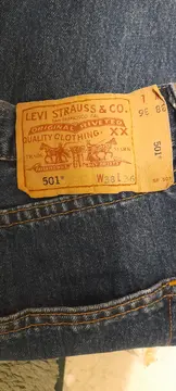 Vorschaubild 3 von 501 Herren Jeans Straight Leg W38 Blau Denim Classic Fit