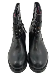Vorschaubild 2 von Damen Stiefelette Biker Schwarz Leder Nieten Gr. 39