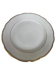 Vorschaubild 1 von Platzteller Porzellan Weiß Streifen Elegant 24 cm Festlich