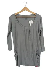 Vorschaubild 1 von EDC Damen Langarmshirt Grau Gr. 34/XS Viskose Casual