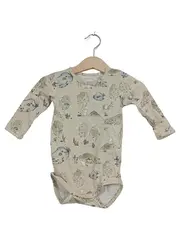Vorschaubild 1 von Baby Body Langarm Tiermotiv Gr. 68 Beige Organic Cotton
