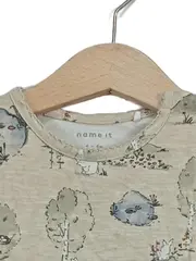 Vorschaubild 2 von Baby Body Langarm Tiermotiv Gr. 68 Beige Organic Cotton