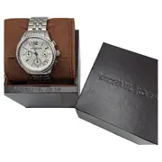 Vorschaubild 2 von MK-5018 Damen Armbanduhr Chronograph Edelstahl Silber Strass
