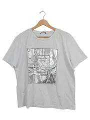Vorschaubild 1 von Damen T-Shirt Weiß Grafik Print Metallic Gr. XL