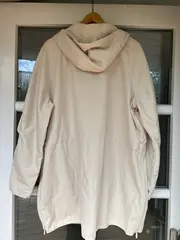 Vorschaubild 2 von Damen Parka Kapuze Beige 48 4XL Casual Polyester Freizeit Jacke