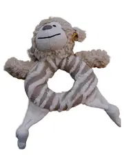 Vorschaubild 1 von Affe Greifling Baby Rassel Beige Braun Gestreift 19 cm Plüsch