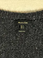 Vorschaubild 2 von Damen Pullover V-Ausschnitt Glitzer Strick Gr. M Schwarz