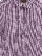 Vorschaubild 6 von Herren Freizeithemd Hemd Kariert Lila Gr. 52;XL Kurzarm Baumwolle