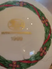Vorschaubild 3 von Weihnachtskugel 1999 Porzellan Traditionell Florales Muster Weiß