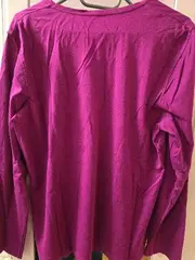 Vorschaubild 2 von Damen Langarmshirt Gr. 46 Lila Pima Baumwolle Strasssteine