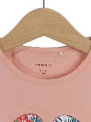 Vorschaubild 3 von Mädchen T-Shirt Gr. 104 Rosa Flip-Flop Print Puffärmel