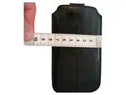 Vorschaubild 5 von Leder Handytasche Smartphone Hülle Schwarz Elegant