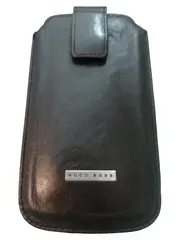 Vorschaubild 1 von Leder Handytasche Smartphone Hülle Schwarz Elegant