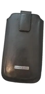 Vorschaubild 2 von Leder Handytasche Smartphone Hülle Schwarz Elegant