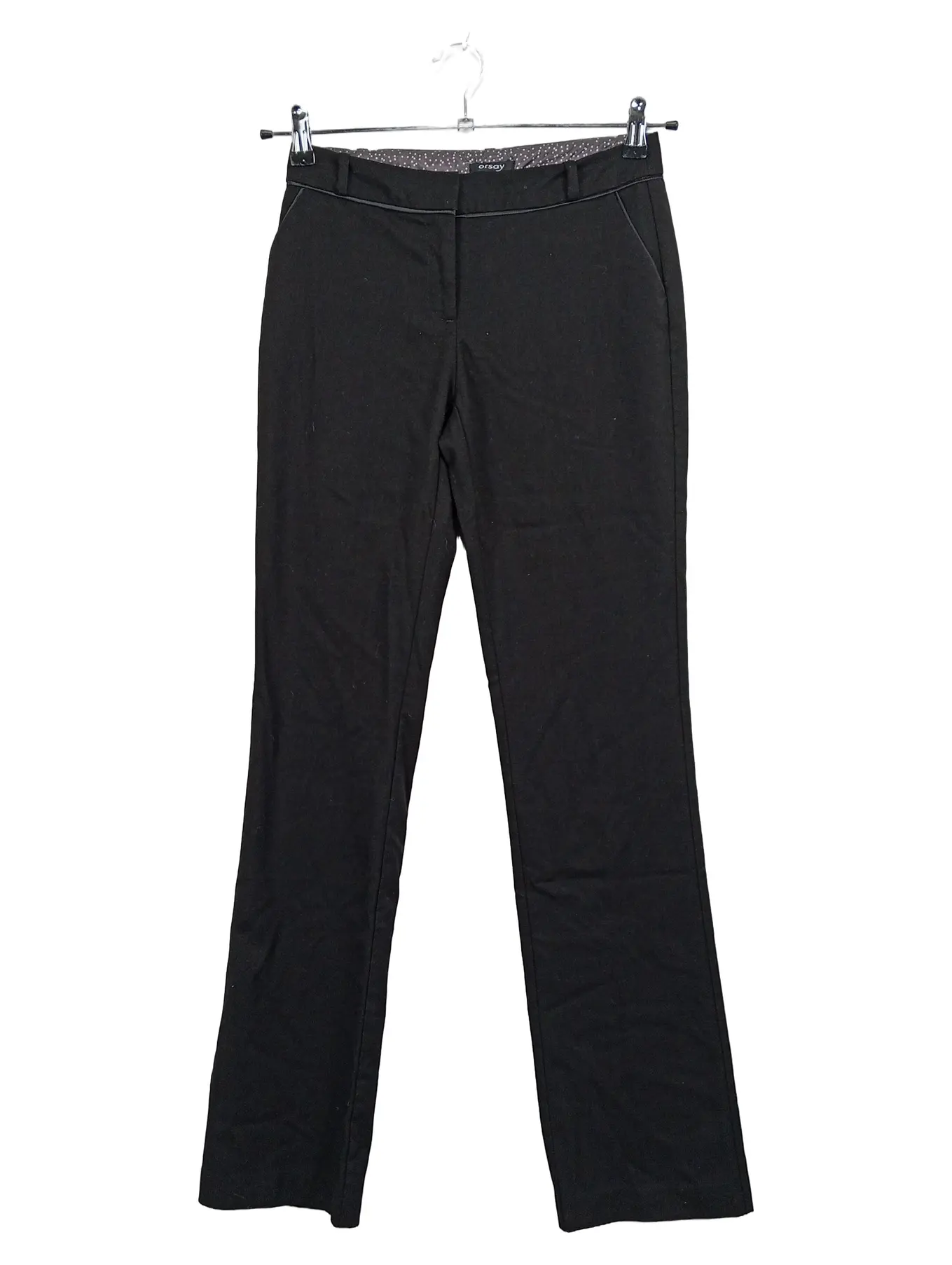 ORSAY Damen Stoffhose Schwarz Business Gr. 34 XS Elegant Büro