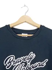 Vorschaubild 2 von Herren Pullover L Blau Casual Schriftzug Baumwolle Langarm