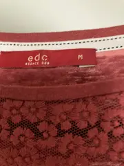 Vorschaubild 2 von EDC Damen T-Shirt gestreift Rot Gr. 38/M Baumwolle