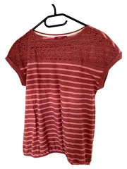 Vorschaubild 1 von EDC Damen T-Shirt gestreift Rot Gr. 38/M Baumwolle