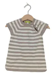 Vorschaubild 1 von Baby T-Shirt Kleid Gr. 68 Beige Gestreift Baumwolle Minikleid