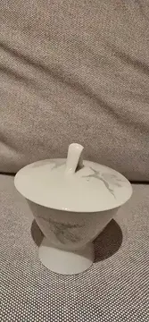 Vorschaubild 1 von Dekoschale Porzellan Blumen Klassisch Weiß 8x10 cm