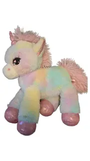 Vorschaubild 1 von Plüschtier Einhorn Regenbogen Pastell Glitzer 34cm