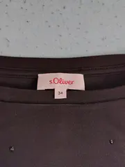 Vorschaubild 2 von Damen Pullover Gr. 34/XS Grün Langarm Strassbesatz Modal