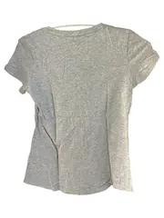 Vorschaubild 2 von Damen T-Shirt Grau Sportlich Logo Gr. 36/S Kurzarm