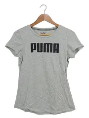 Vorschaubild 1 von Damen T-Shirt Grau Sportlich Logo Gr. 36/S Kurzarm