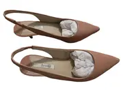 Vorschaubild 1 von Slingpumps Damen Pumps Lackleder Beige Gr. 39.5 Elegant