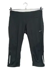 Vorschaubild 1 von Damen Dri-Fit 3/4 Capri Leggings Laufhose Schwarz Gr. M