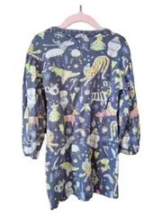 Vorschaubild 6 von Mädchen Kleid Gr. 104 Weihnachten Tiermotive Langarm Grau Baumwolle