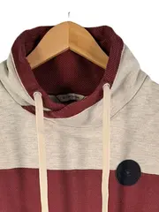 Vorschaubild 3 von Herren Kapuzenpullover Gr. L Mehrfarbig Gestreift Baumwolle Freizeit