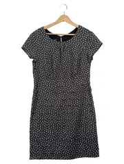 Vorschaubild 1 von TAIFUN Damen Freizeitkleid Gr. 42 Schwarz Casual mit Herz-Muster