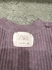 Vorschaubild 2 von Kinder Rippstrick Pullover Gr. 152 Lila Langarm Feinstrick