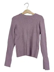 Vorschaubild 1 von Kinder Rippstrick Pullover Gr. 152 Lila Langarm Feinstrick