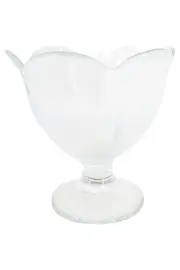Vorschaubild 2 von 2x Dessertschüssel Glas Transparent Elegant Eisbecher Schale Fußschale