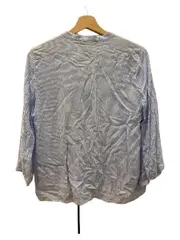 Vorschaubild 2 von Damen Bluse Blau Gestreift Rüschen Knopfleiste Gr. 38 M