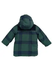 Vorschaubild 2 von Kinder Steppjacke Gr. 74 Grün Kariert Vintage Kapuze Wolle