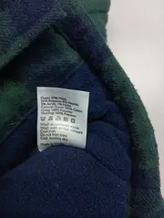 Vorschaubild 4 von Kinder Steppjacke Gr. 74 Grün Kariert Vintage Kapuze Wolle