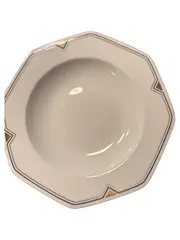 Vorschaubild 1 von Valentino Suppenteller Porzellan Weiß Geometrisch 21 cm