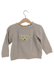 Vorschaubild 1 von Kinder Pullover Gr. 80 Beige mit Teddy Applikation