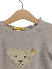 Vorschaubild 2 von Kinder Pullover Gr. 80 Beige mit Teddy Applikation