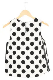 Vorschaubild 2 von Damen Bluse XS/34 Mehrfarbig Punkte Ärmellos Preppy Modisch