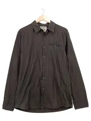 Vorschaubild 1 von Herren Business Hemd Gr. 50/L Braun Gestreift Langarm Slim Fit